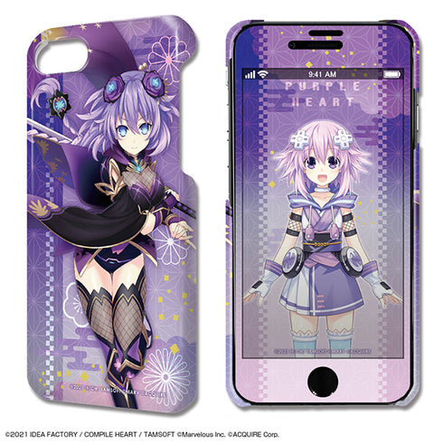 『閃乱忍忍忍者大戦ネプテューヌ -少女達の響艶-』デザジャケット iPhone SE(第2世代)/8/7/6/6sケース&保護シート デザイン01(パープルハート)